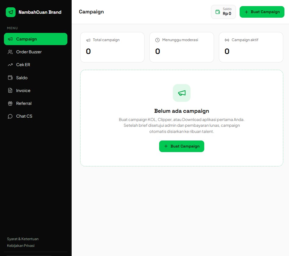 dashboard nambahcuan brand