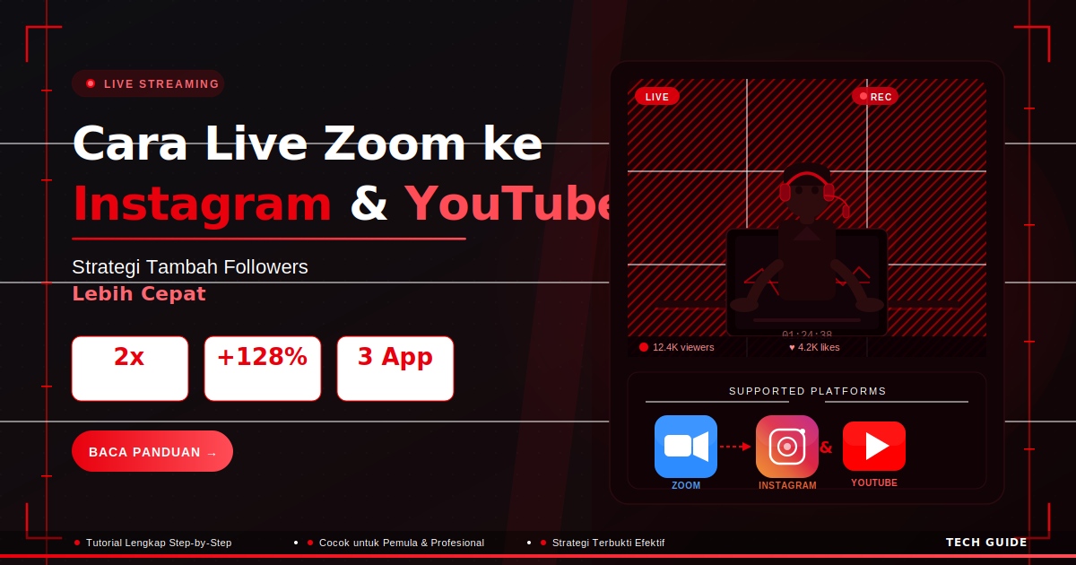 Cara Live Zoom ke Instagram & YouTube: Strategi Tambah Followers Lebih Cepat