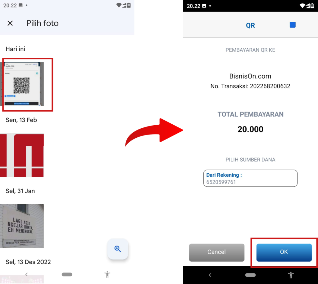 Cara Bayar Deposit Saldo Bisnison Dengan Metode menggunakan QRIS