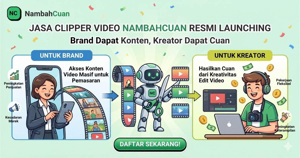 Jasa Clipper Video NambahCuan Resmi Launching : Brand Dapat Konten, Kreator Dapat Cuan
