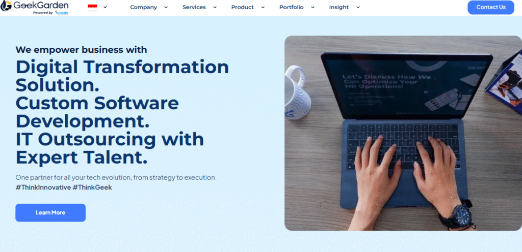 Website GeekGarden Mitra IT Profesional dan Tepercaya