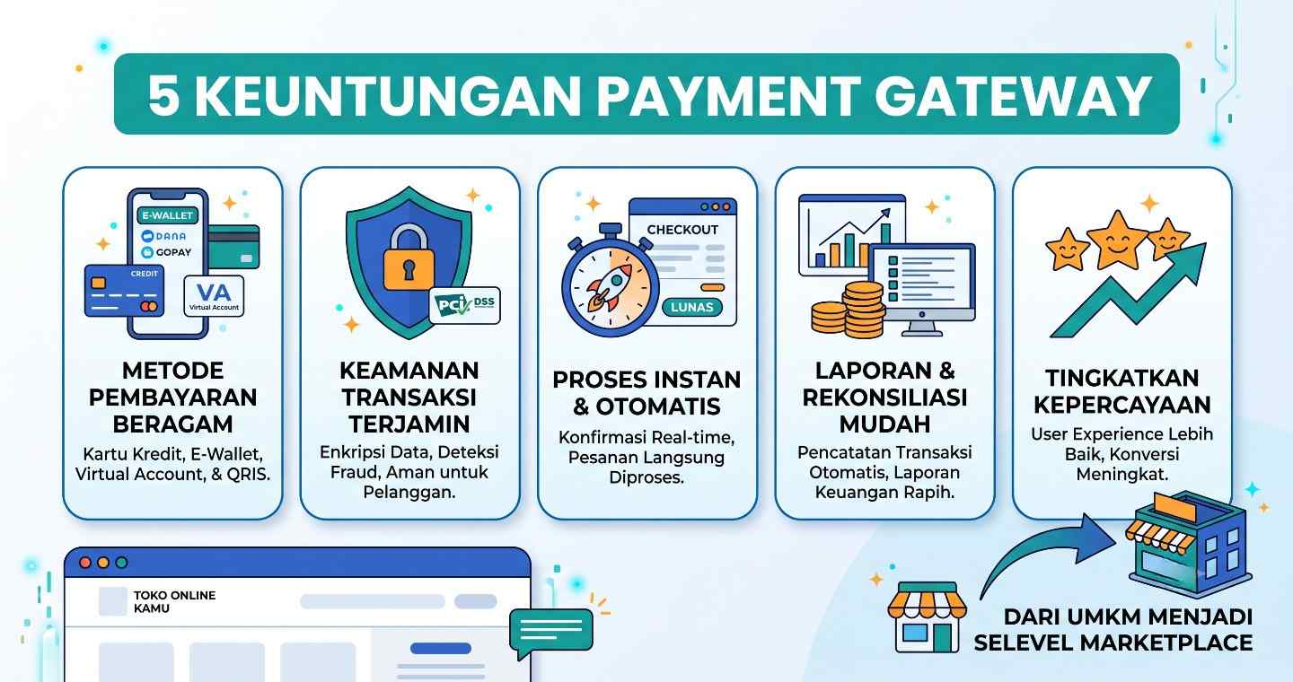 5 Keuntungan Payment Gateway yang Bikin Website Toko Online Kamu Selevel Marketplace
