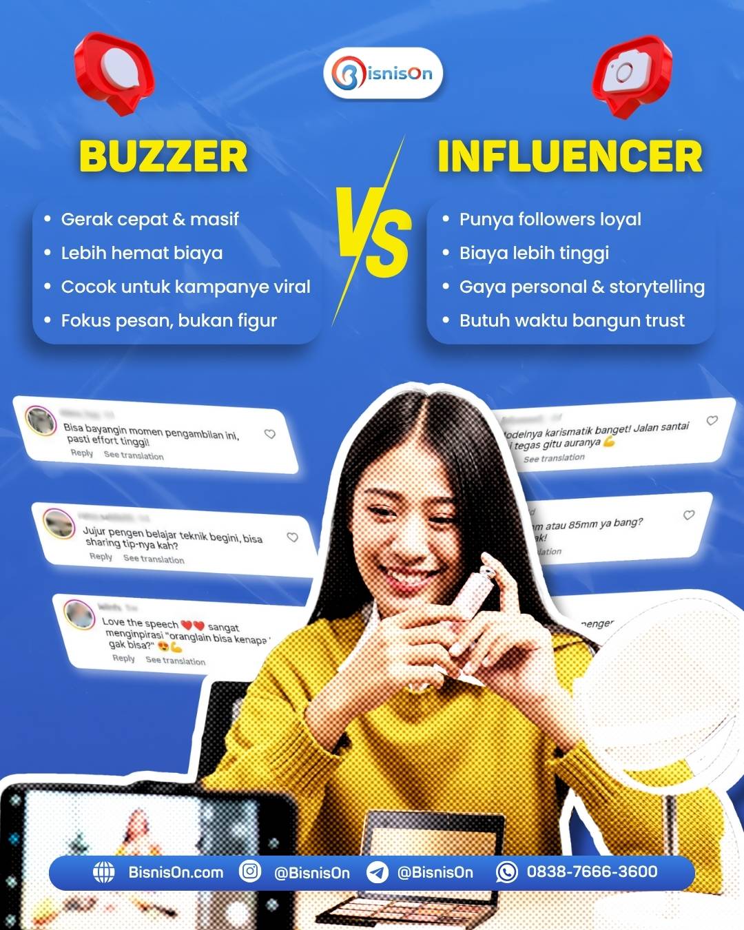 Buzzer vs Influencer: Ini Persamaan dan Perbedaannya yang Sering Disalahpahami
