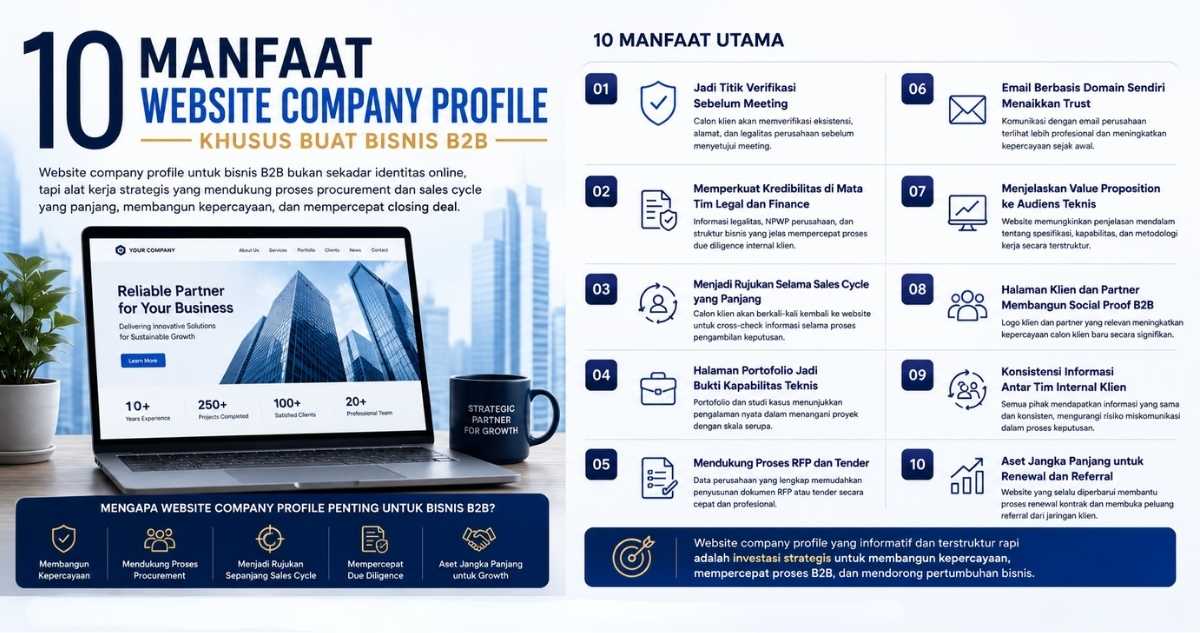 10 Manfaat Website Company Profile Khusus buat Bisnis B2B