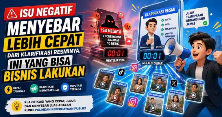 Klarifikasi bisnis menyebar lebih lambat dari isu negatif di media sosial